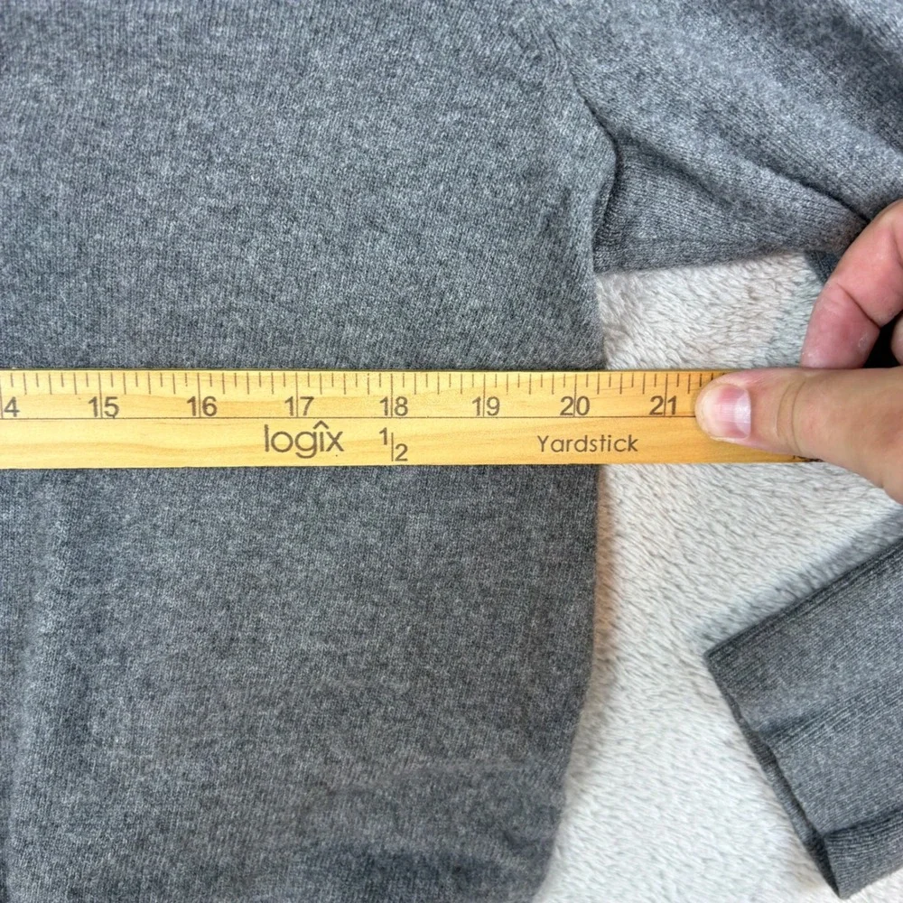 Banana Republic Sweater Mens L Mock Neck Button Pullover Italian Yarn Gray